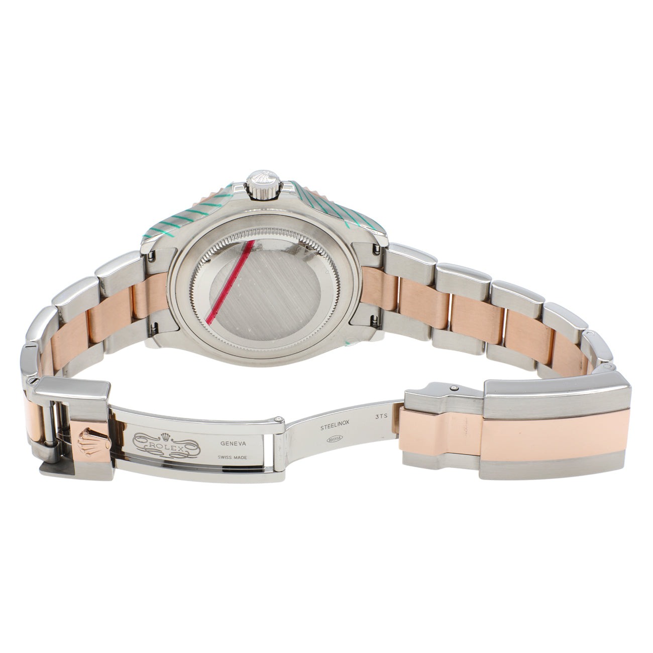 Exclusive Rolex 18K Rose Gold Stainless Steel Yacht-Master 37 268621 — Top View