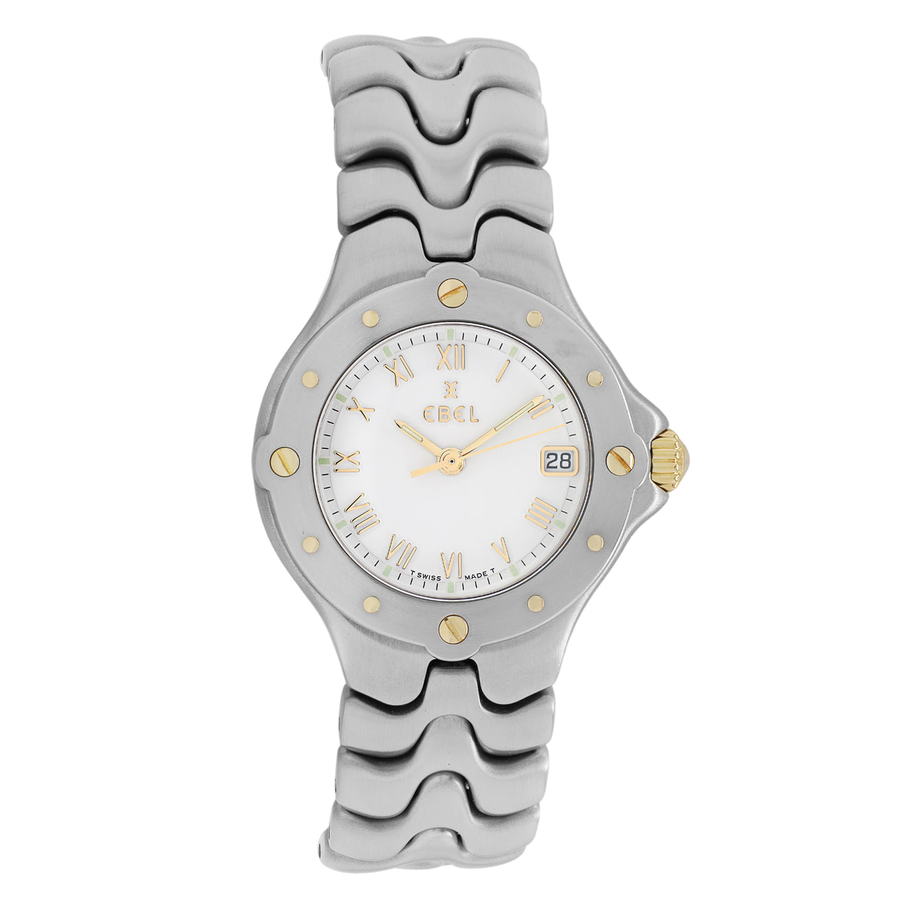 Exclusive Ebel Stainless Steel Quartz Sportwave — Front View
