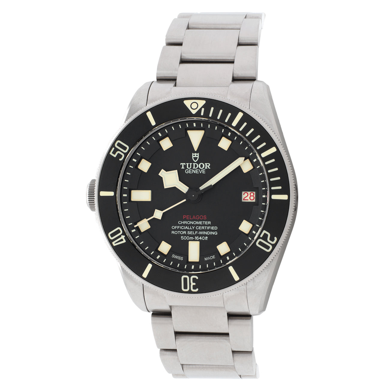 Exclusive Tudor Titanium Pelagos LHD 25610TNL — Front View