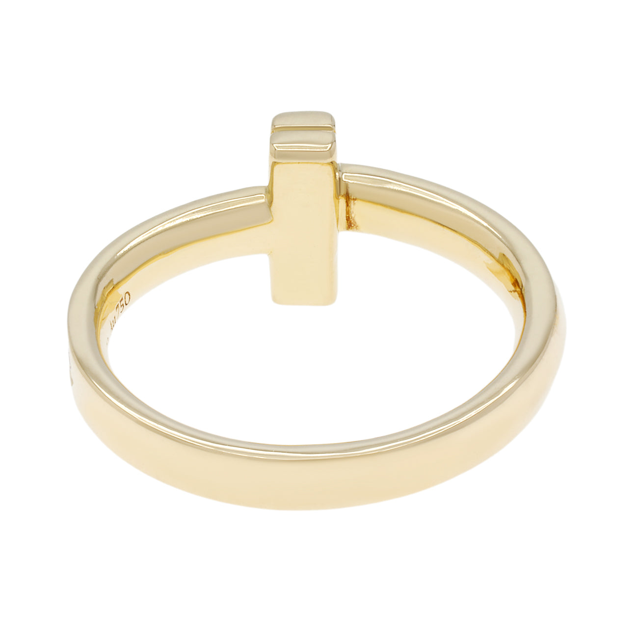 Exclusive Tiffany & Co. 18K Yellow Gold Diamond T1 Ring — Back View