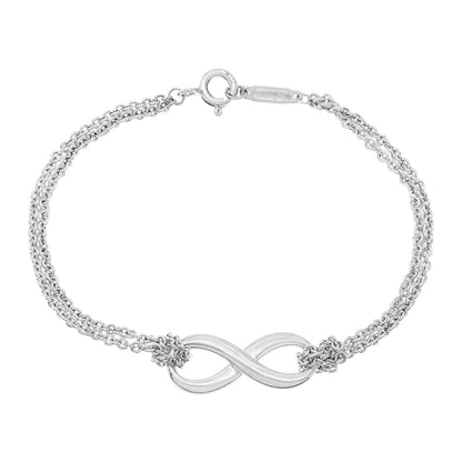 Exclusive Tiffany & Co. Sterling Silver Infinity Bracelet — Front View