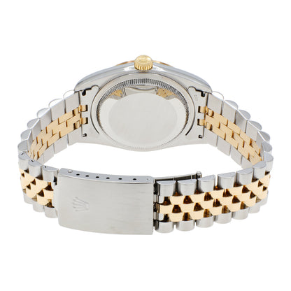 Exclusive Rolex Stainless Steel 18K Yellow Gold Datejust 36 16233 — Side View