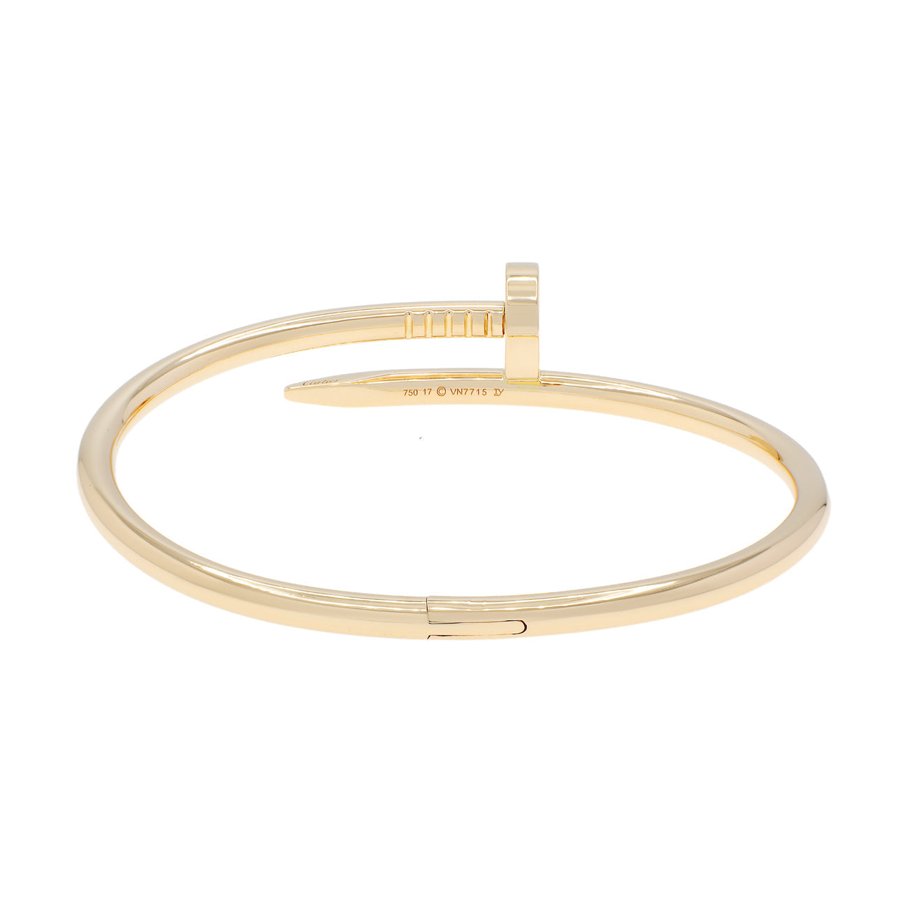 Exclusive Cartier 18K Yellow Gold Juste Un Clou Bracelet — Side View