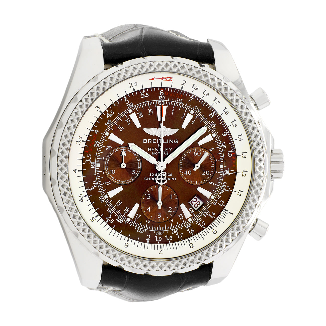 Exclusive Breitling Stainless Steel Bentley Motors A25362 — Front View