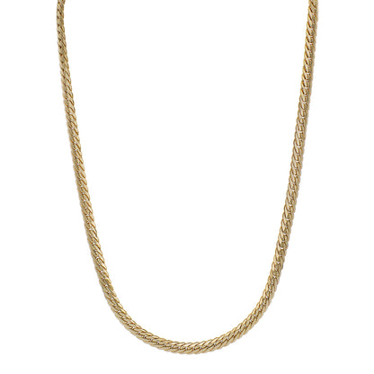 Exclusive 18K Yellow Gold Curb Link Chain — Front View