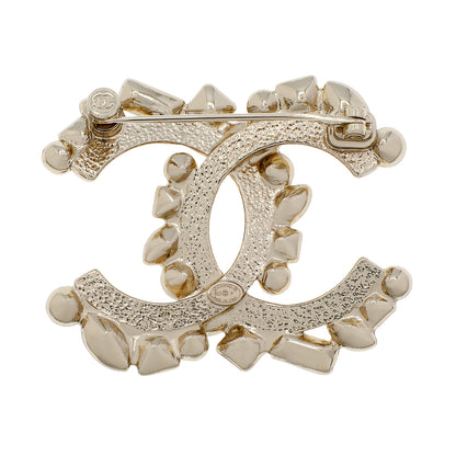 Exclusive Chanel Crystal CC Brooch — Side View