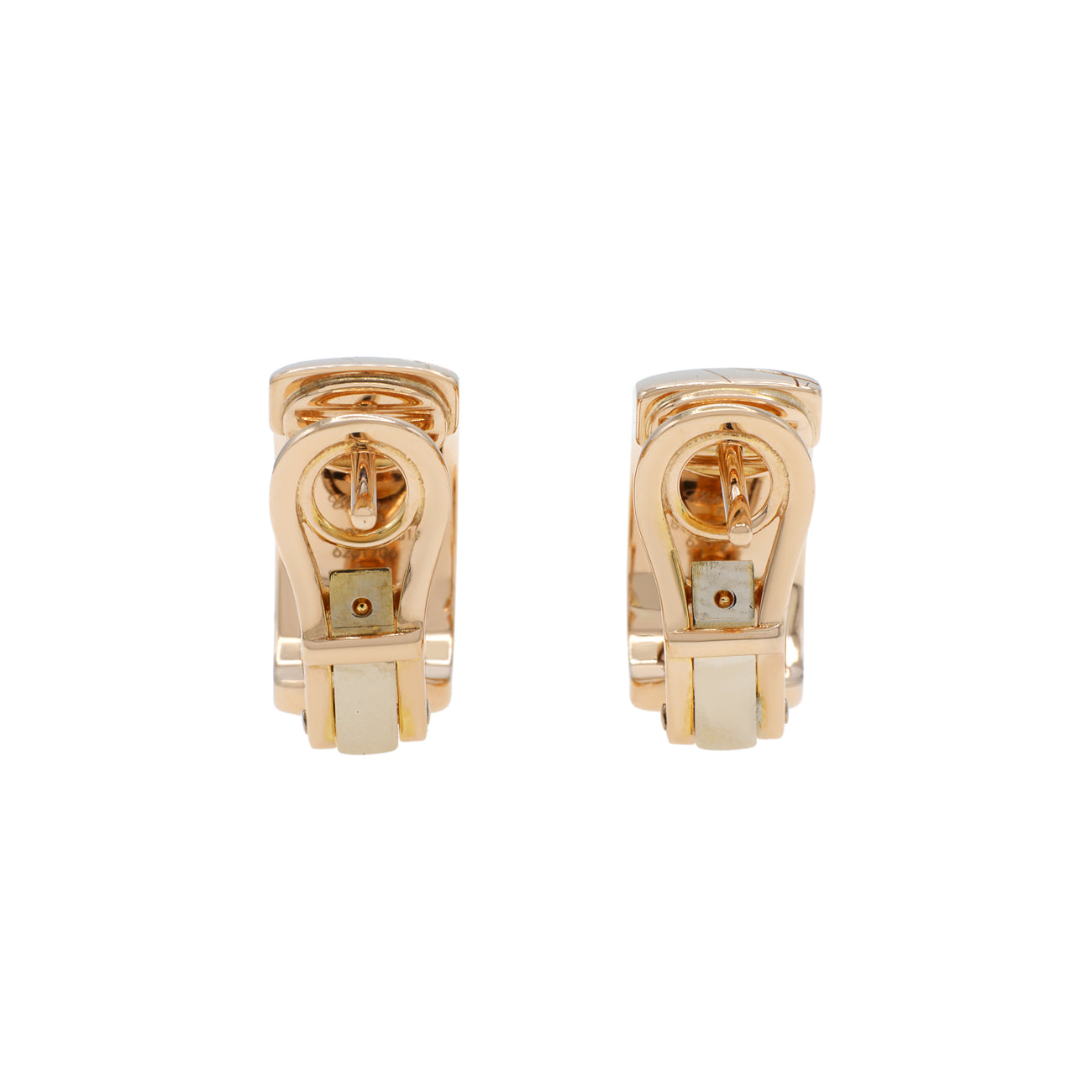 Exclusive Chopard 18K Rose Gold Chopardissimo Earrings — Side View