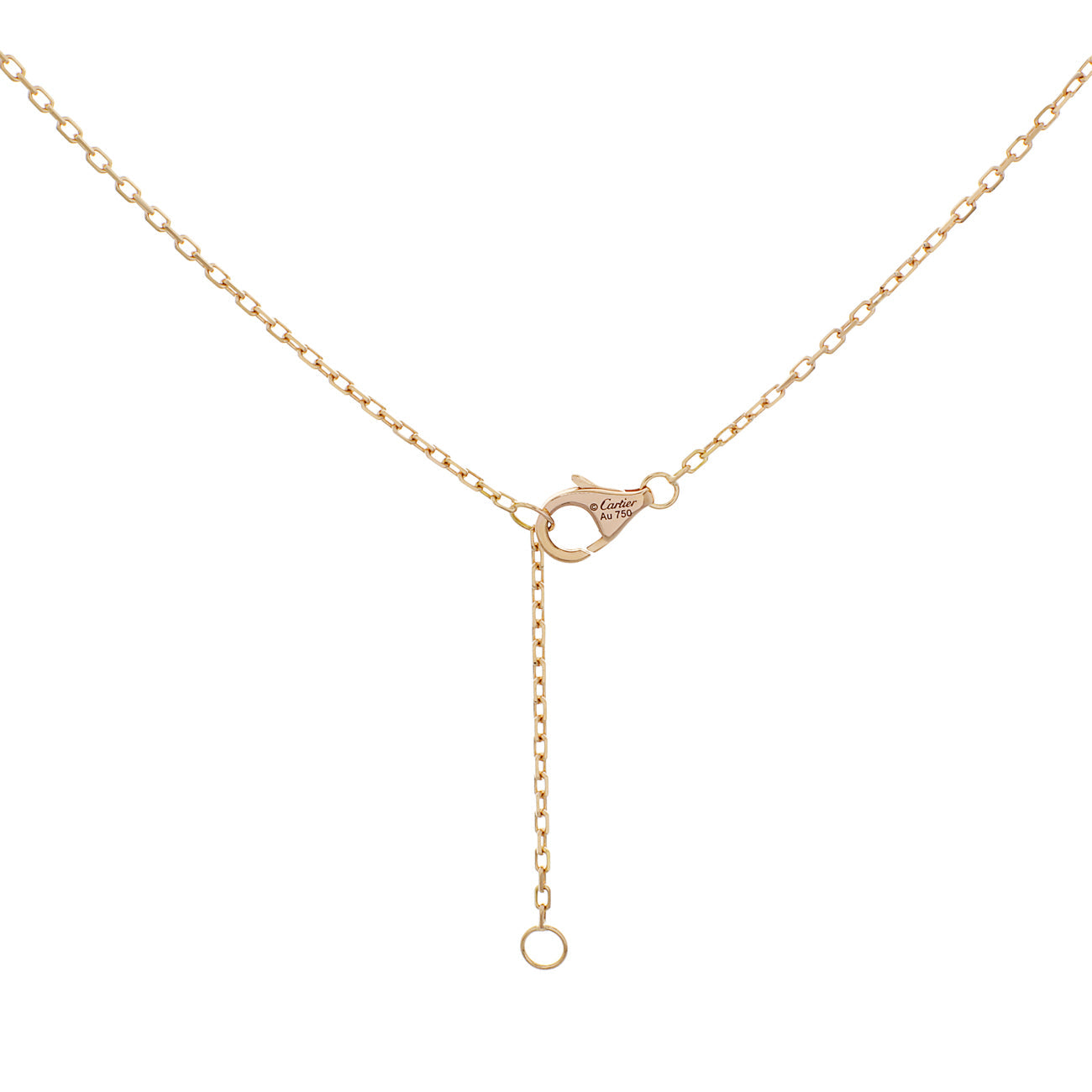 Exclusive Cartier 18K Trinity Necklace — Back View