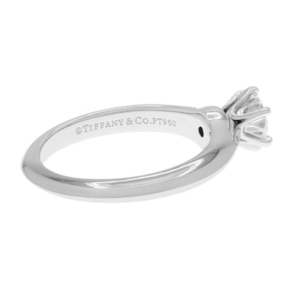 Exclusive Tiffany & Co. Platinum 0.54 Carat Diamond Solitaire Engagement Ring — Side View