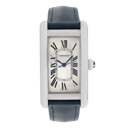 Exclusive Cartier Stainless Steel Tank Americaine Medium WSTA0017 — Front View