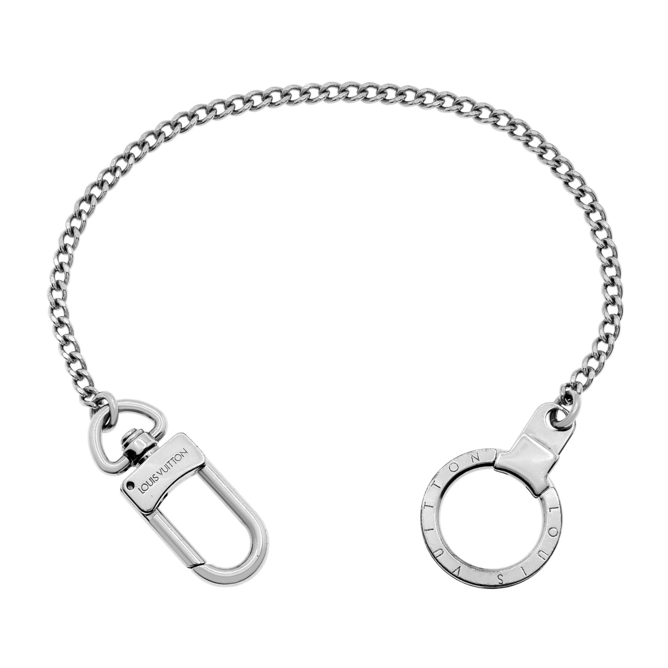Exclusive Louis Vuitton Pochette Extender Key Ring — Front View