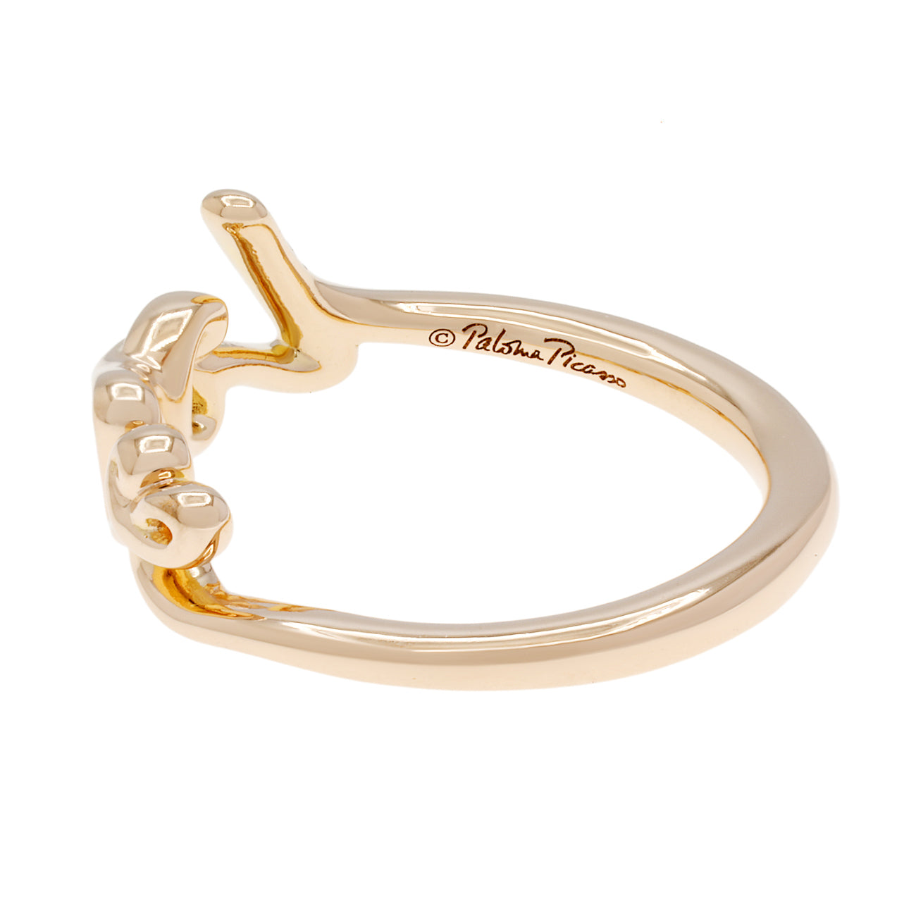 Exclusive Tiffany & Co. 18K Rose Gold Paloma's Graffiti Love Ring — Back View