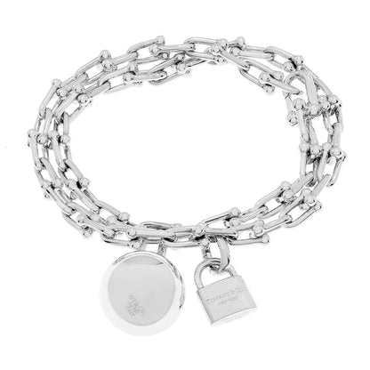 Exclusive Tiffany & Co. Sterling Silver HardWear Small Wrap Bracelet — Front View