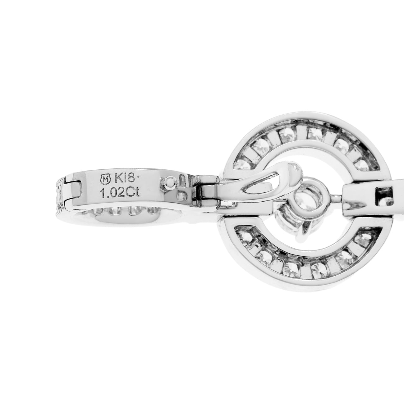 Exclusive Mikimoto 18K White Gold South Sea Pearl Diamond Pendant — Back View