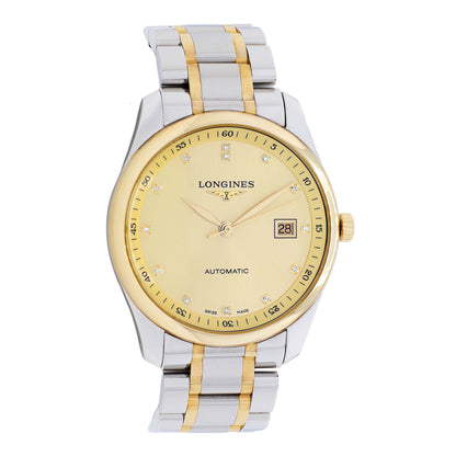 Exclusive Longines Stainless Steel 18K Yellow Gold Master Collection L2.793.5.37.7 — Front View