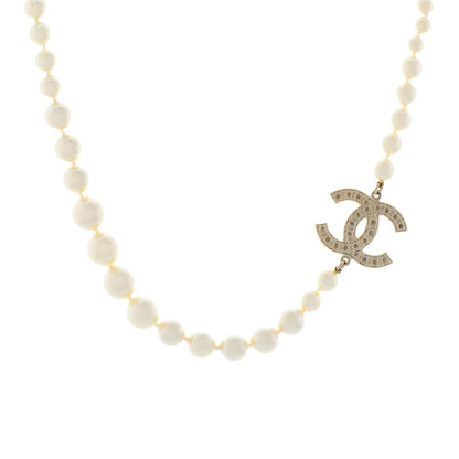Exclusive Chanel Pearl CC Choker Necklace — Side View