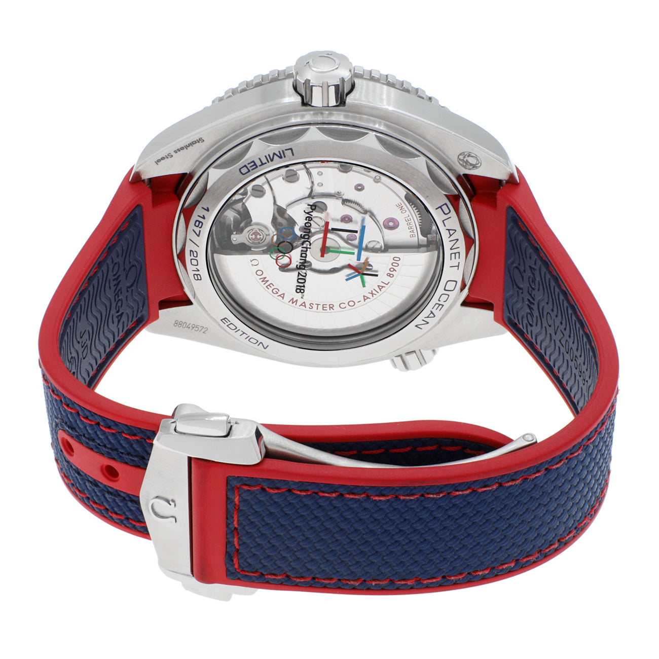 Exclusive Omega Stainless Steel Seamaster Planet Ocean 600M 'PyeongChang 2018' 522.32.44.21.03.001 — Side View