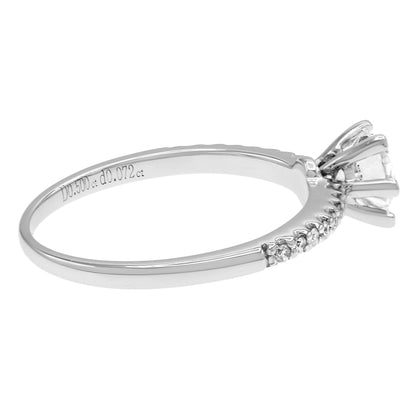 Exclusive 18K White Gold 0.50 Carat Diamond Ring — 4 — Back View