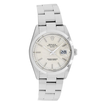 Exclusive Rolex Stainless Steel Oyster Perpetual Date 15000 — Front View