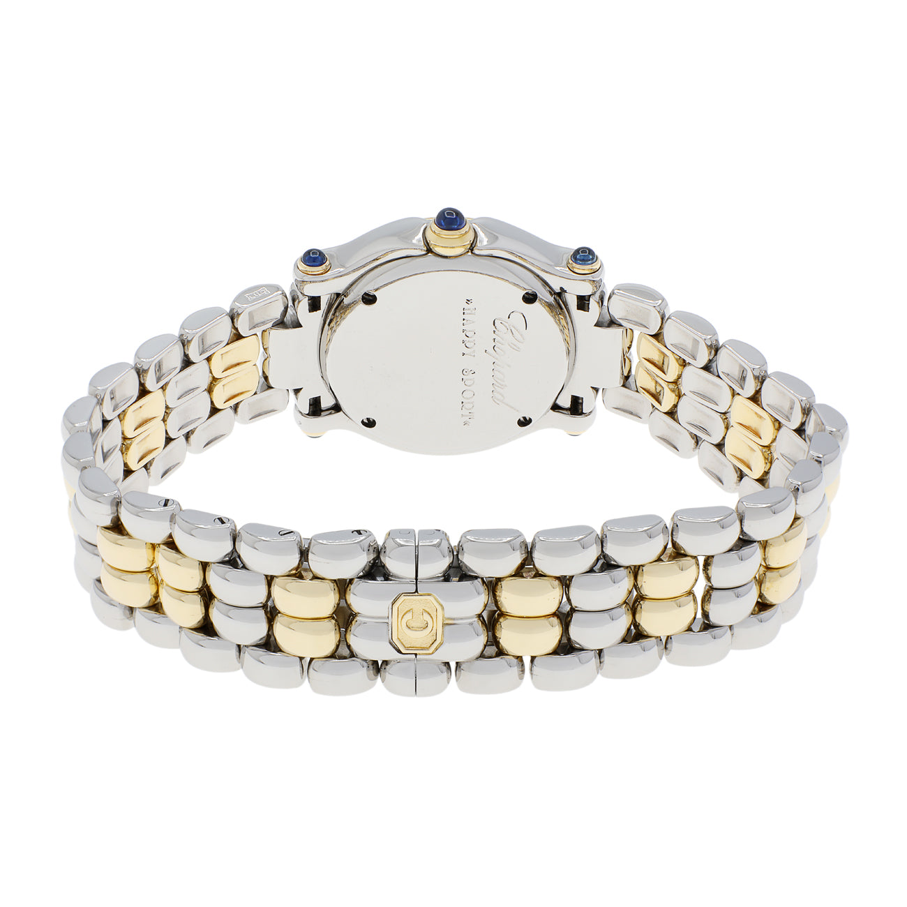 Exclusive Chopard Stainless Steel 18K Yellow Gold 5 Diamond Happy Sport 27/8256-23 — Side View