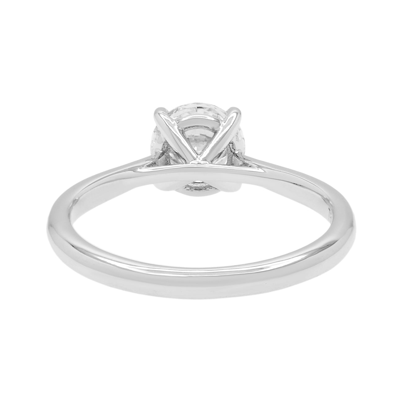 Exclusive 18K White Gold 1.02 Carat Diamond Solitaire Ring — 3.5 — Back View
