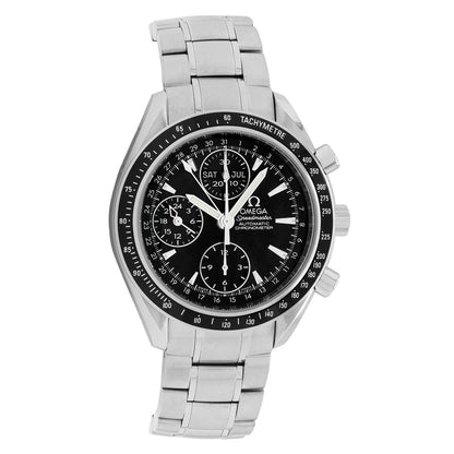 Exclusive Omega Stainless Steel Speedmaster Day Date 3220.50.00 — Front View