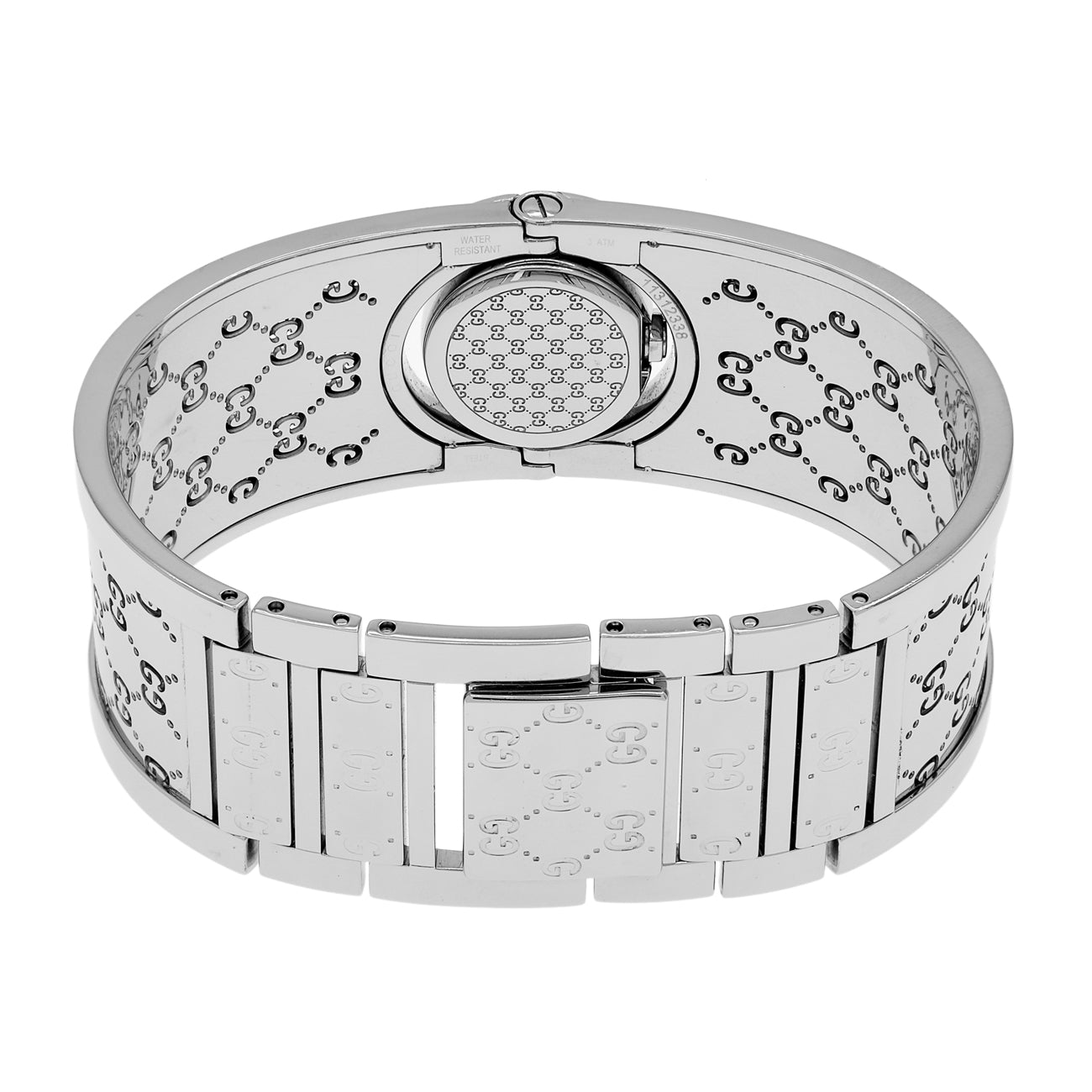 Exclusive Gucci Stainless Steel Diamond Twirl 112 Quartz Watch — Side View
