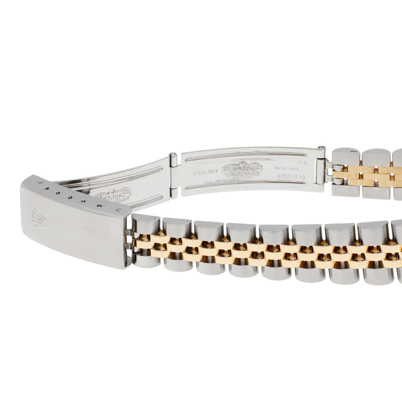 Exclusive Rolex Stainless Steel 18K Yellow Gold Oyster Perpetual 67193 — Top View