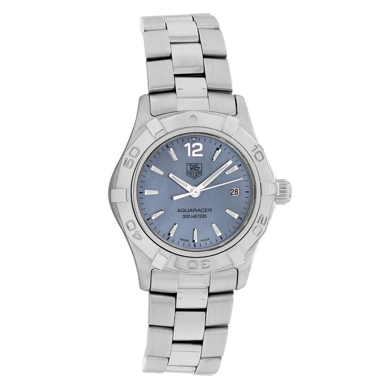Exclusive Tag Heuer Stainless Steel Aquaracer Lady WAF1417 — Front View