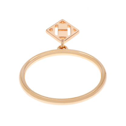 Exclusive Hermes 18K Rose Gold Gambade H Ring — Side View