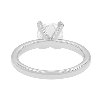 Exclusive Platinum 0.95 Carat Diamond Solitaire Ring — 3.5 — Back View