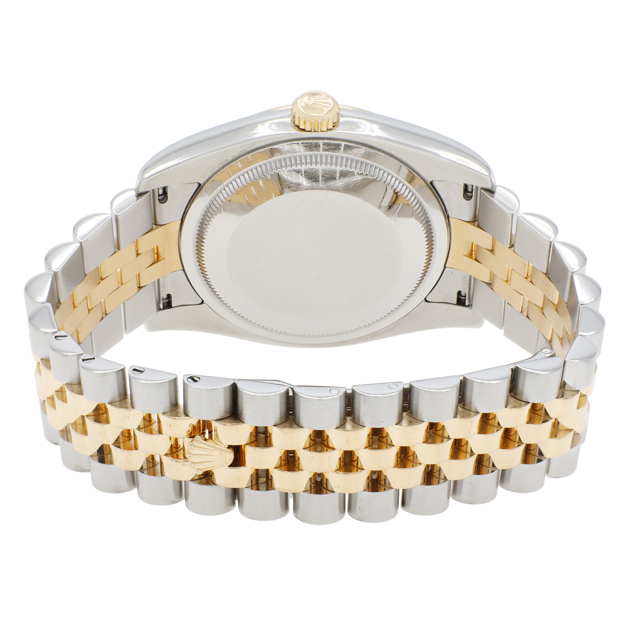 Exclusive Rolex 18K Yellow Gold Stainless Steel Diamond Datejust 36 116233 — Side View
