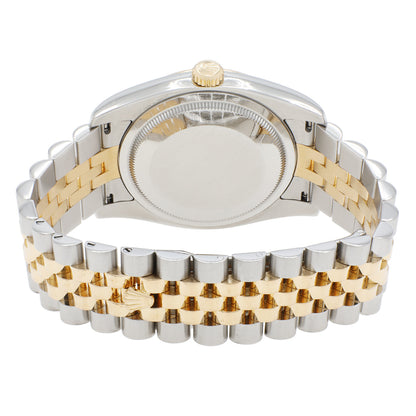 Exclusive Rolex 18K Yellow Gold Stainless Steel Diamond Datejust 36 116233 — Side View