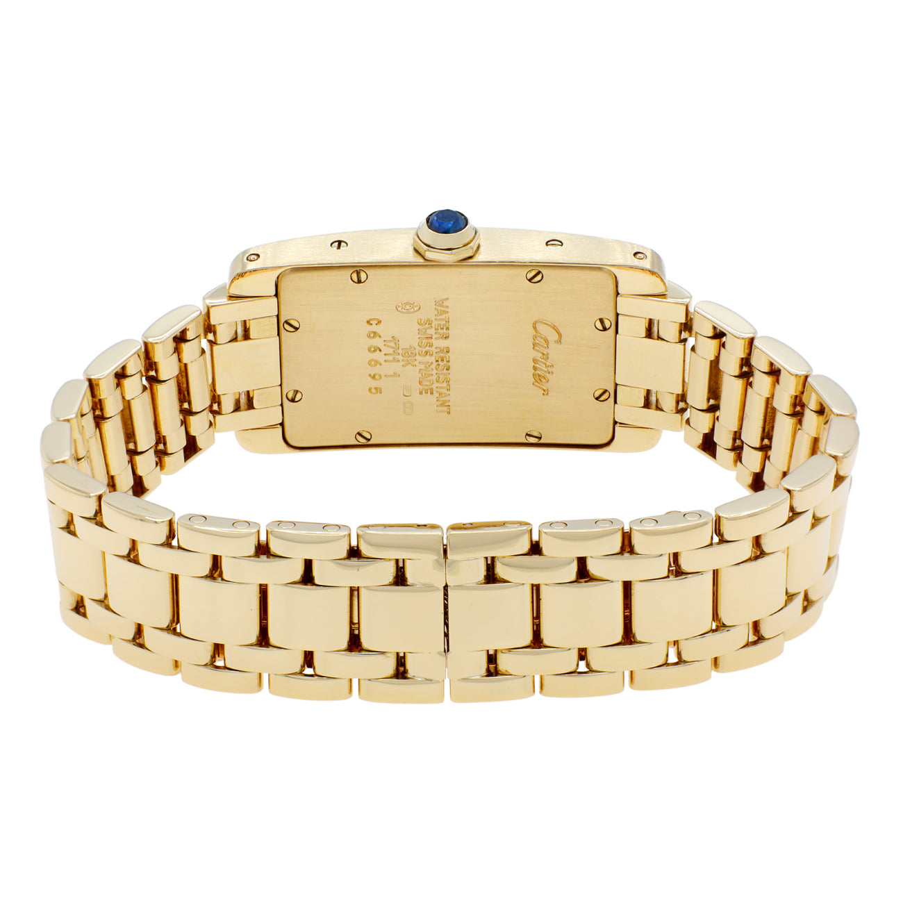 Exclusive Cartier 18K Yellow Gold Tank Americaine W26015K2 — Side View