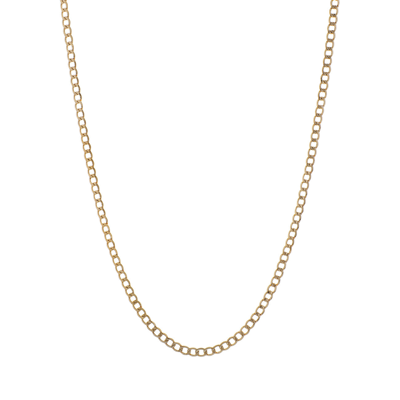 Exclusive 18K Yellow Gold Cuban Link Chain — Front View