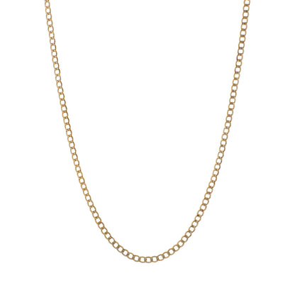 Exclusive 18K Yellow Gold Cuban Link Chain — Front View
