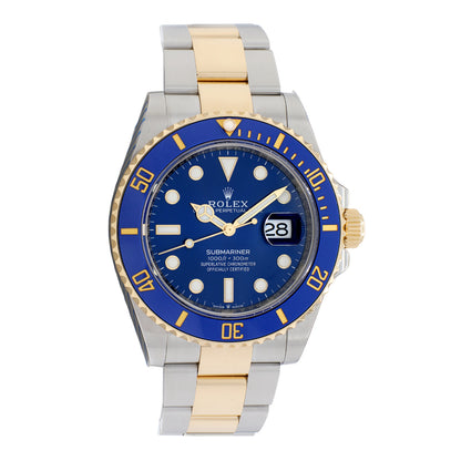 Exclusive Rolex 18K Yellow Gold Stainless Steel Submariner 126613LB — Front View