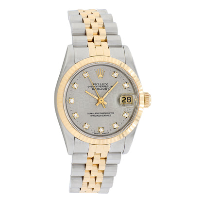 Exclusive Rolex Stainless Steel 18K Yellow Gold Diamond Datejust 31 68273 — Front View