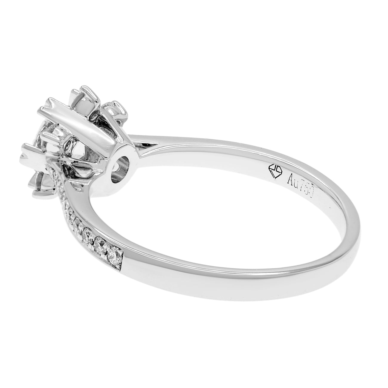 Exclusive 18K White Gold 0.70 Carat Diamond Ring — 7 — Back View