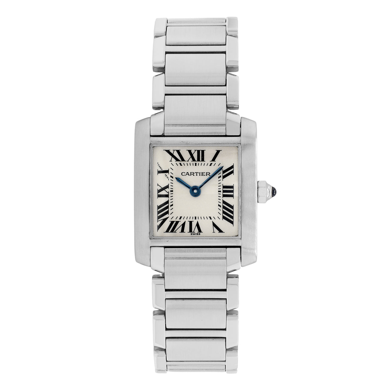 Exclusive Cartier Stainless Steel Tank Francaise W51008Q3 2384 — Front View