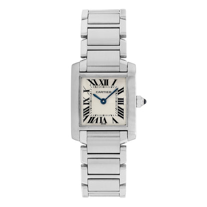 Exclusive Cartier Stainless Steel Tank Francaise W51008Q3 2384 — Front View