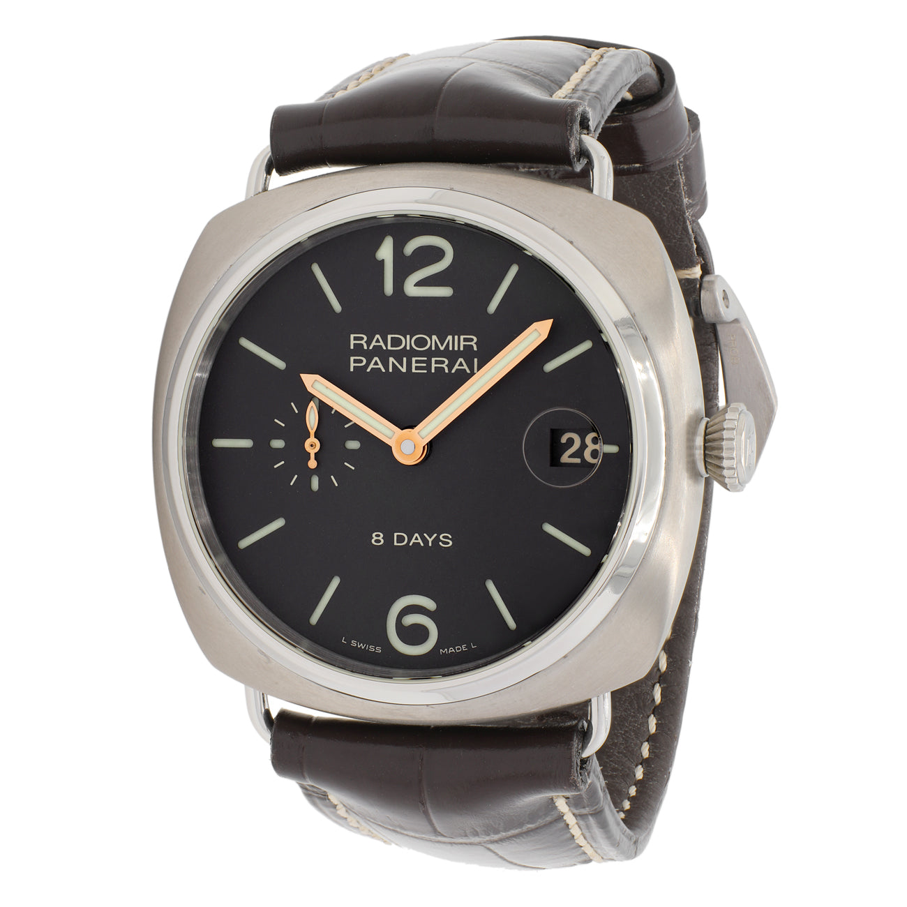 Exclusive Panerai Titanium Radiomir 8 Days PAM00346 — Front View