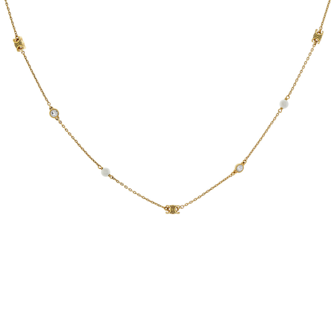 Exclusive Celine Les Perles Crystal Necklace — Front View