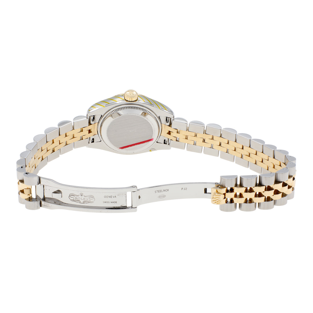 Exclusive Rolex Stainless Steel 18K Yellow Gold Datejust 26 179173 — Top View