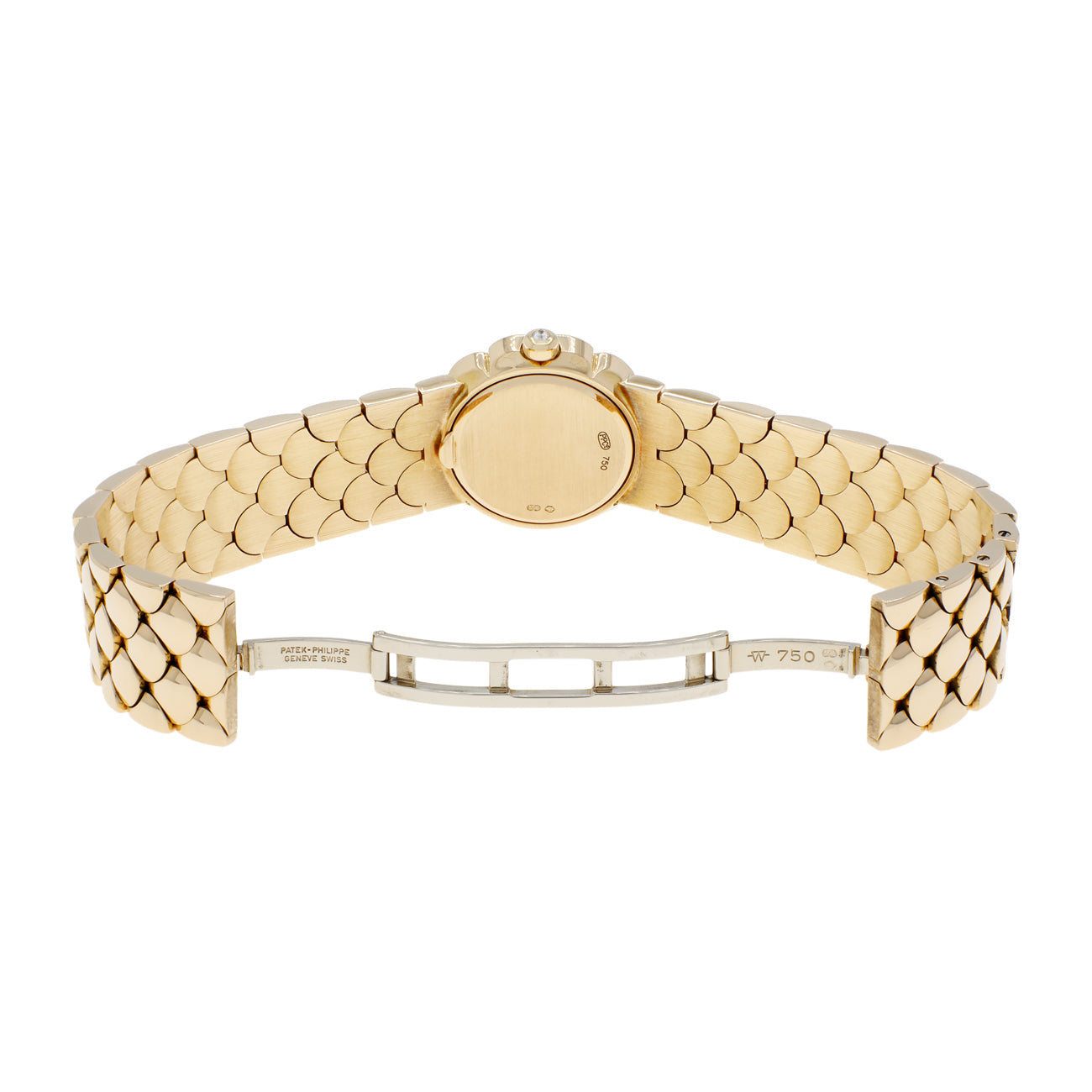 Exclusive Patek Philippe 18K Yellow Gold Mother of Pearl Diamond Neptune 4872 — Top View