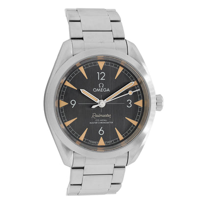 Exclusive Omega Stainless Steel Seamaster Railmaster 220.10.40.20.01.001 — Front View