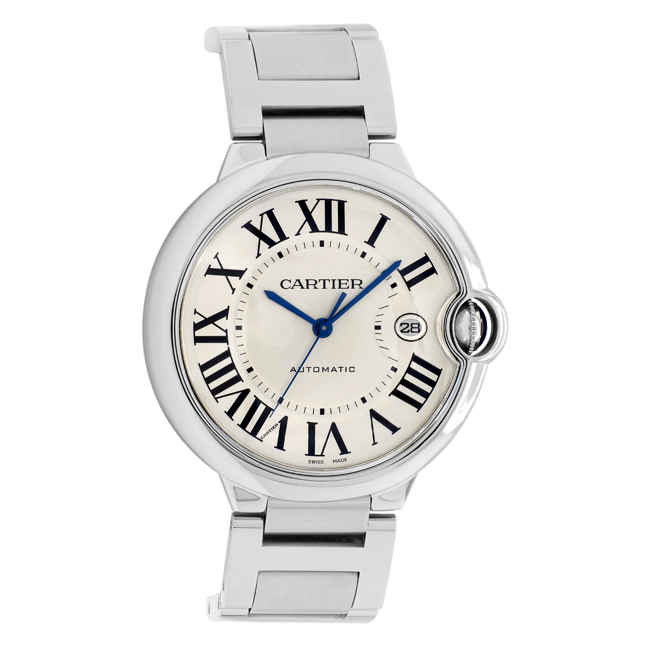 Exclusive Cartier Stainless Steel Ballon Bleu 42mm Automatic W69012Z4 — Front View