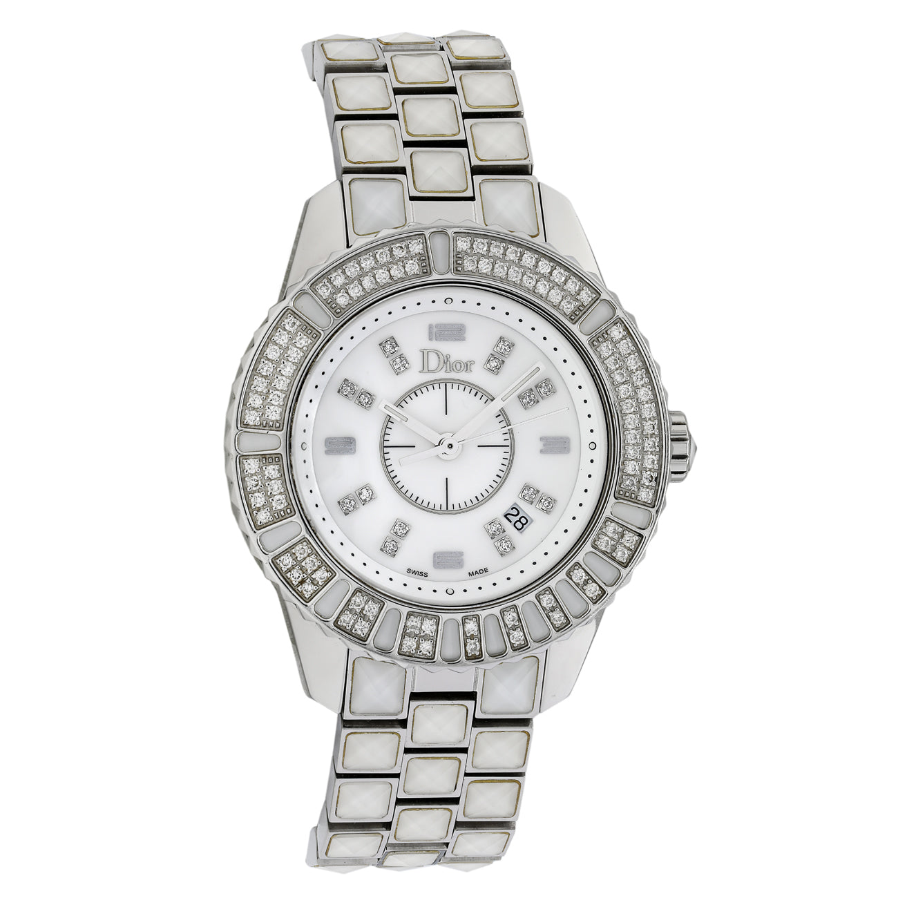 Exclusive Christian Dior Stainless Steel Christal CD113118 — Front View