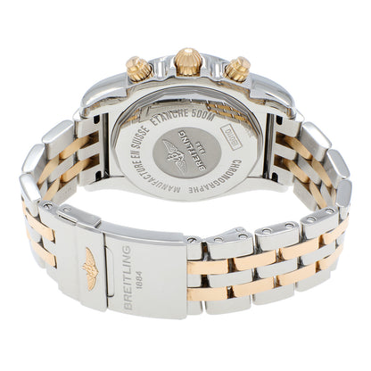 Exclusive Breitling Stainless Steel 18K Yellow Gold Chronomat 44 IB0110 — Side View