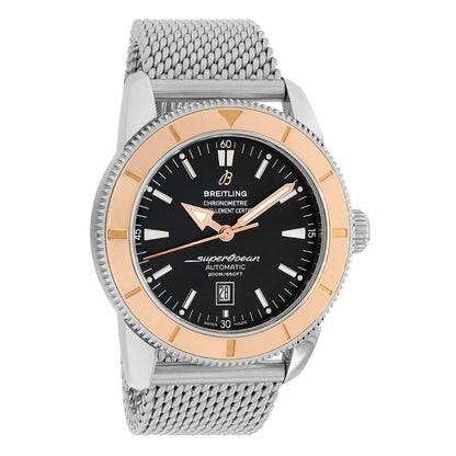 Exclusive Breitling Stainless Steel 18K Rose Gold Superocean Heritage 46 U17320 — Front View